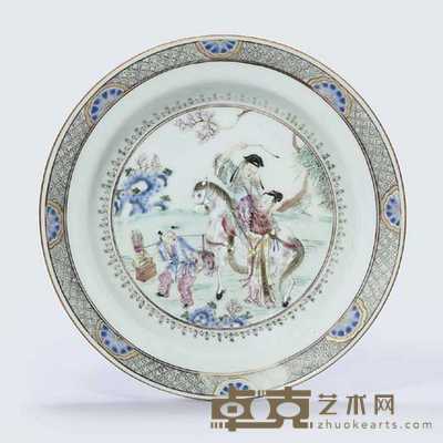 YONGZHENG (1723-35) A FAMILLE ROSE DESSERT PLATE 